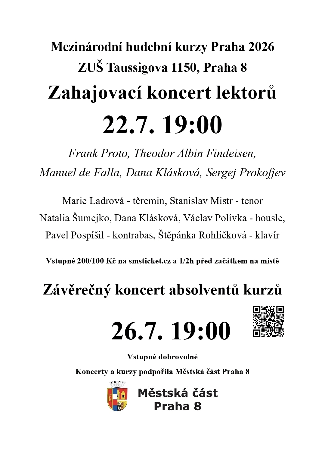 Zahajovací koncert lektorů 2026